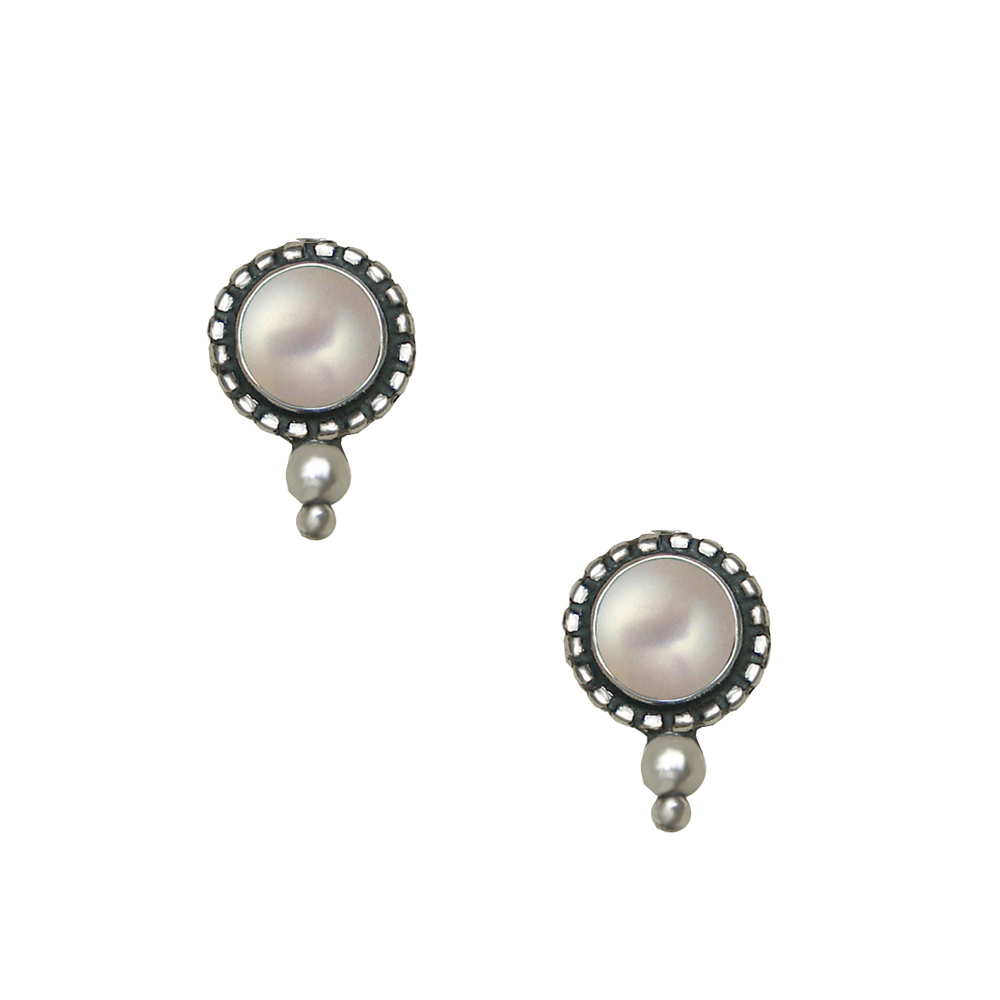 Sterling Silver Little Cultured Freshwater Pearl Post Stud Earrings